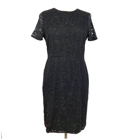 Liz Claiborne Lace Black Overlay Dress 6 - Picture 9 of 9